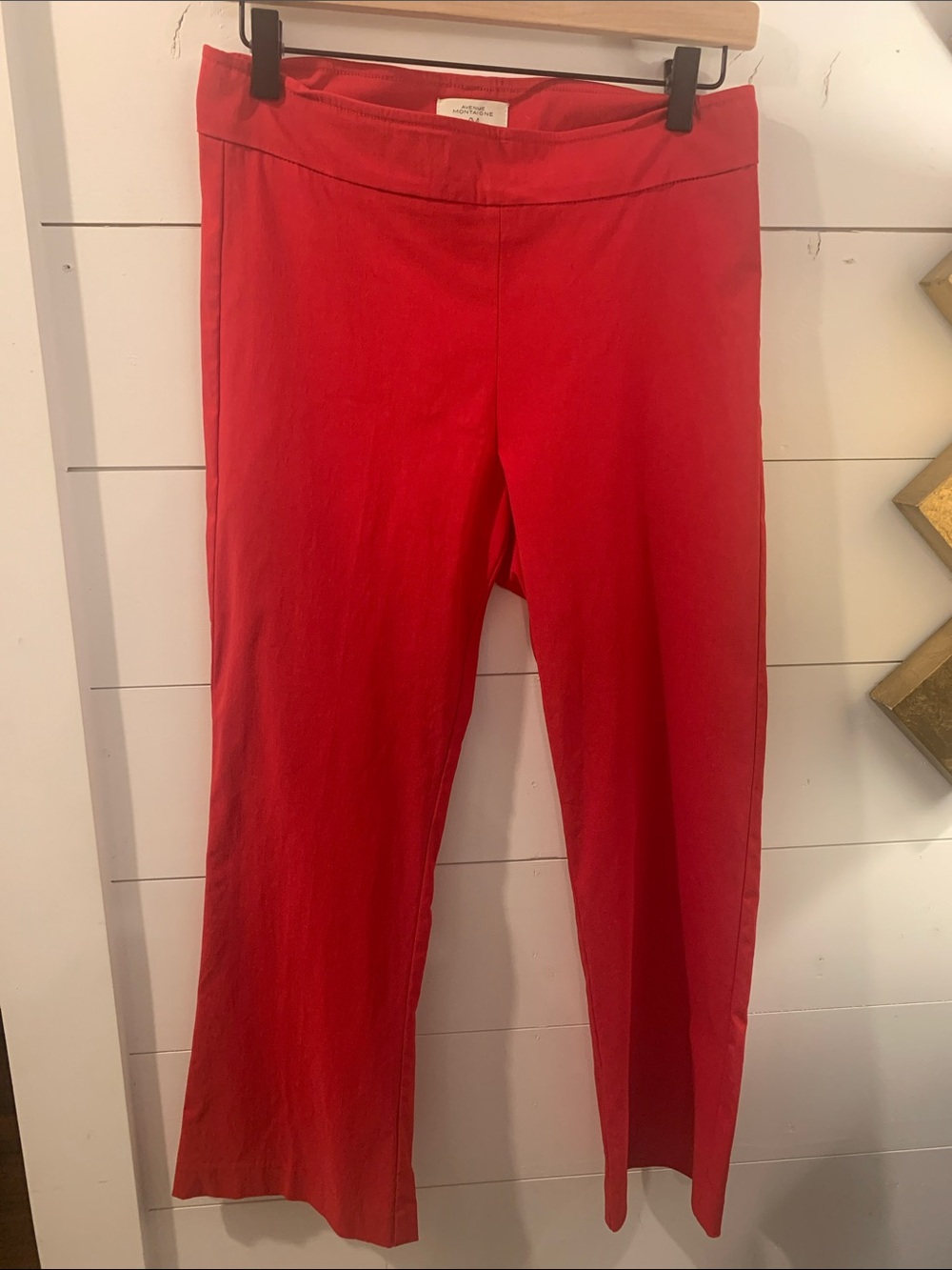 Avenue Montaigne size 8 red elastane mix Leo style pants